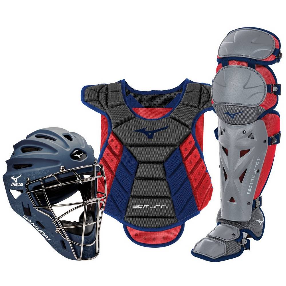 Catchers Gear Mizuno Samurai Boxed (14-15") Donna - Blu Marino/Rosse - 29768-IYFO